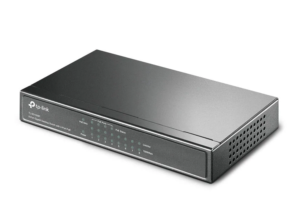 TP-Link TL-SG1008P(UN) ağ anahtarı Yönetilmeyen Gigabit Ethernet (10/100/1000) Ethernet üzerinden güç desteği (PoE) Fındık Thumbnail 2