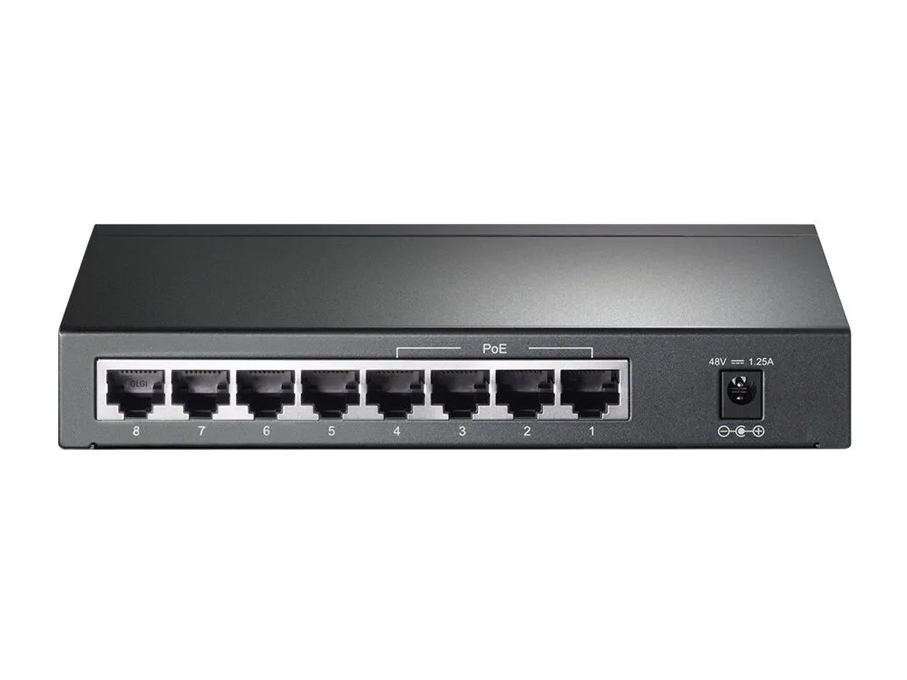 TP-Link TL-SG1008P(UN) ağ anahtarı Yönetilmeyen Gigabit Ethernet (10/100/1000) Ethernet üzerinden güç desteği (PoE) Fındık Thumbnail 3