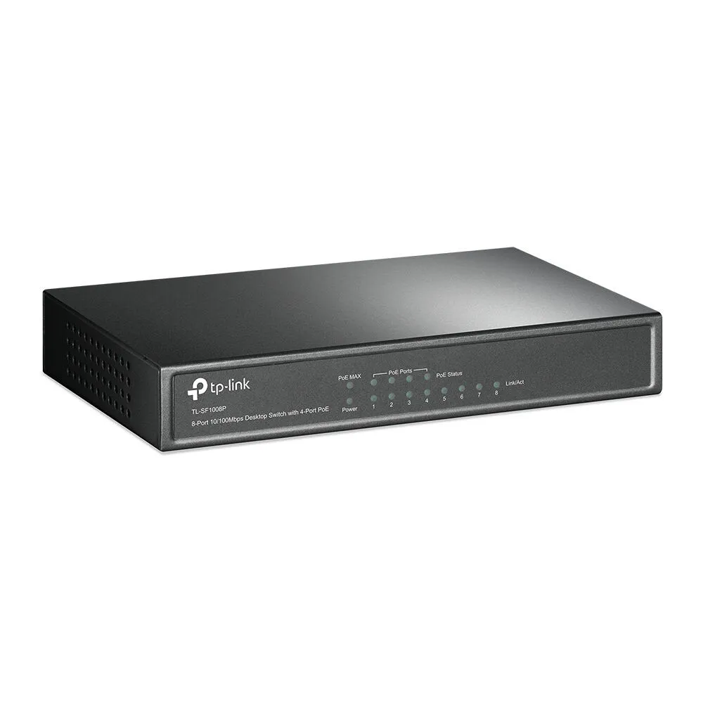 TP-Link TL-SF1008P Yönetilmeyen Fast Ethernet (10/100) Ethernet üzerinden güç desteği (PoE) Zeytin Thumbnail 1