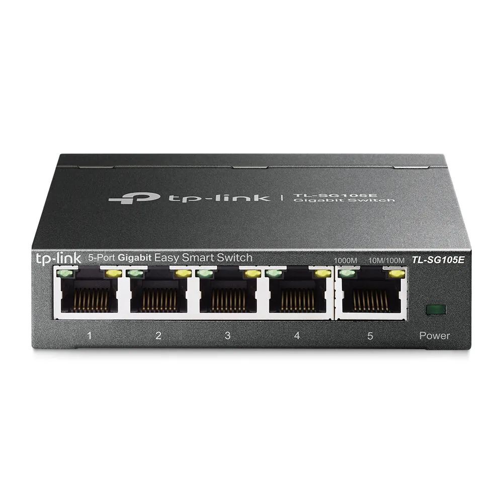 TP-Link TL-SG105E(UN) ağ anahtarı Gözetilmiş L2 Gigabit Ethernet (10/100/1000) Siyah Switch