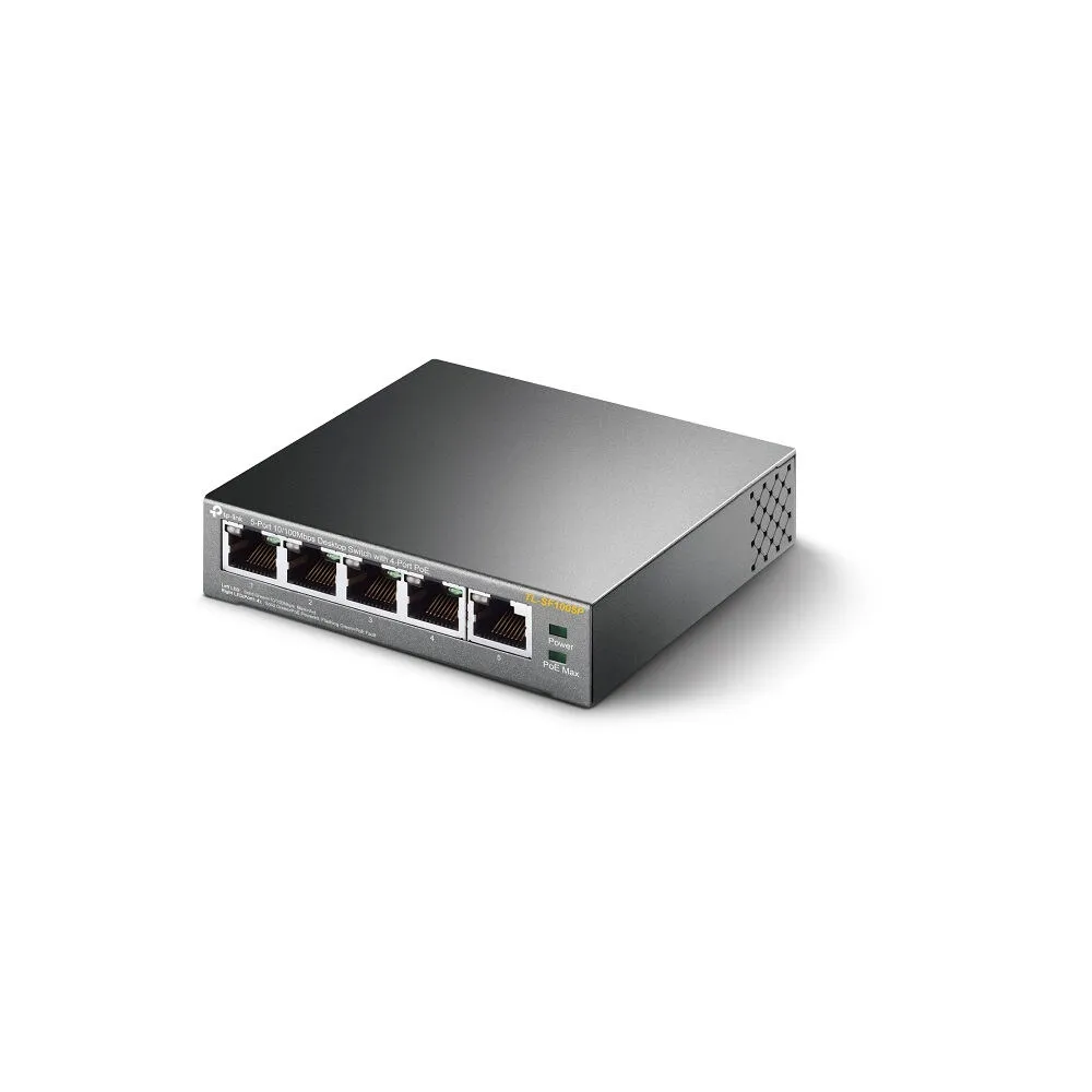 TP-Link TL-SF1005P Yönetilmeyen Fast Ethernet (10/100) Ethernet üzerinden güç desteği (PoE) Siyah Thumbnail 3