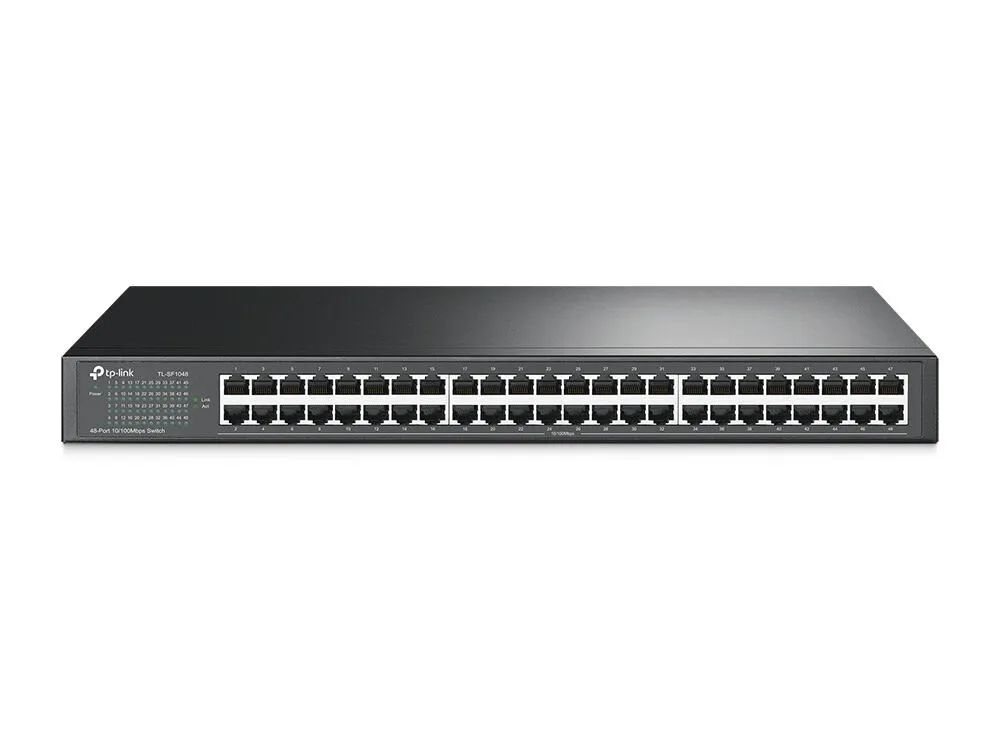TP-Link TL-SF1048 Yönetilmeyen Fast Ethernet (10/100) 1U Siyah Switch