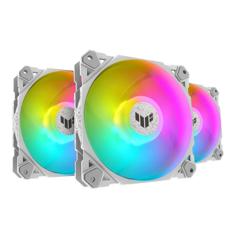 ASUS TUF GAMING TF120 WHITE ARGB 3IN1 Bilgisayar çantası Havayla soğutma 12 cm Beyaz