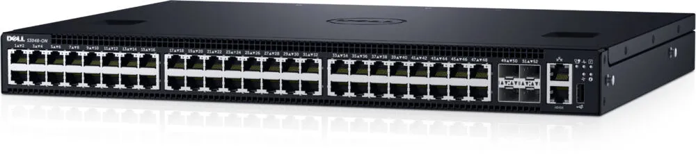 DELL S-Series S3248T-ON Gözetilmiş L2/L3 Gigabit Ethernet (10/100/1000) 1U Siyah Switch