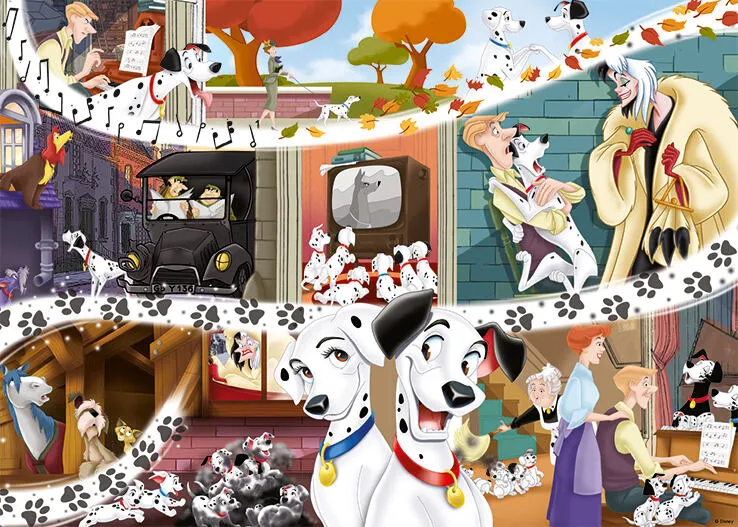 Jumbo Classic Collection 101 Dalmatians 1000 Parça 19487 Puzzle Thumbnail 0