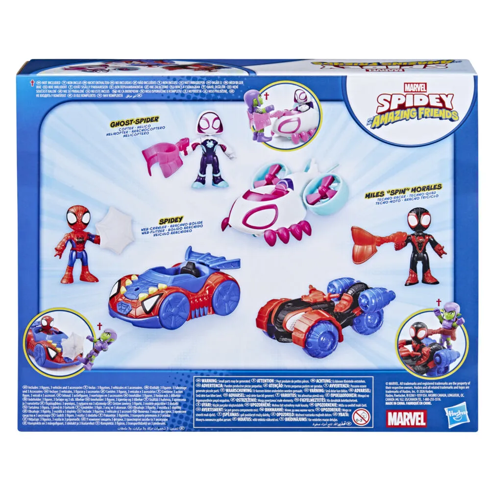 Marvel Spidey and his Amazing Friends Spidey Aracı 3'lü Paket G34555L00 Thumbnail 5