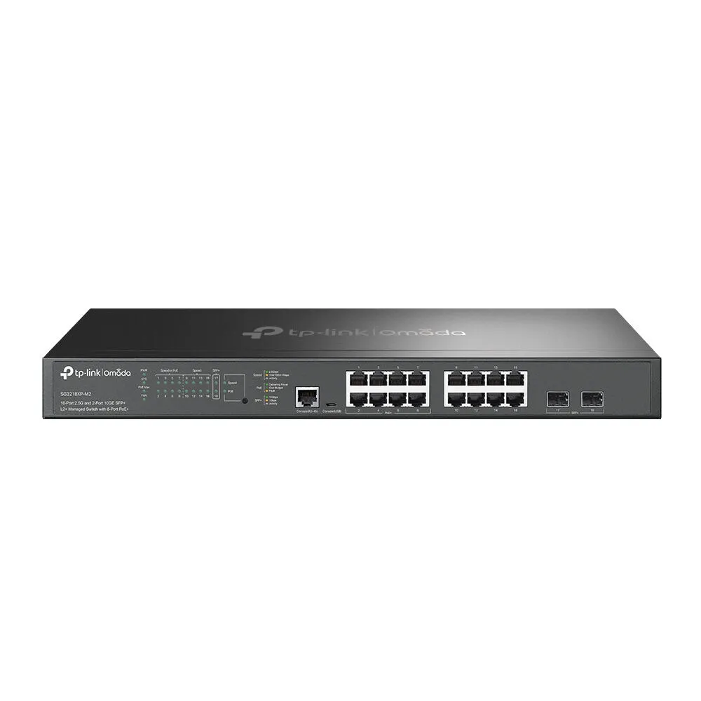 TP-Link Omada SG3218XP-M2 Gözetilmiş L2+ 2.5G Ethernet (100/1000/2500) Ethernet üzerinden güç desteği (PoE) 1U Siyah Switch