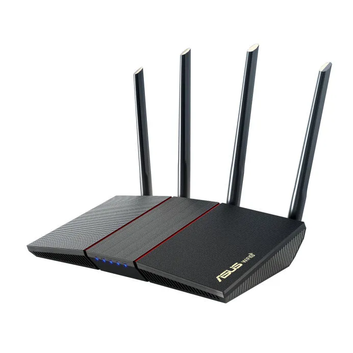 ASUS RT-AX3000P kablosuz yönlendirici Gigabit Ethernet Çift bant (2,4 GHz / 5 GHz) Siyah Route