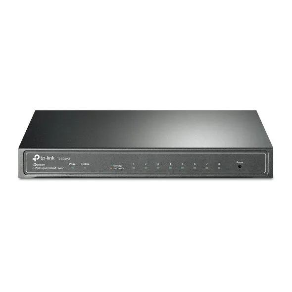 TP-Link TL-SG2008 V3 ağ anahtarı Gözetilmiş Gigabit Ethernet (10/100/1000) Siyah Switch