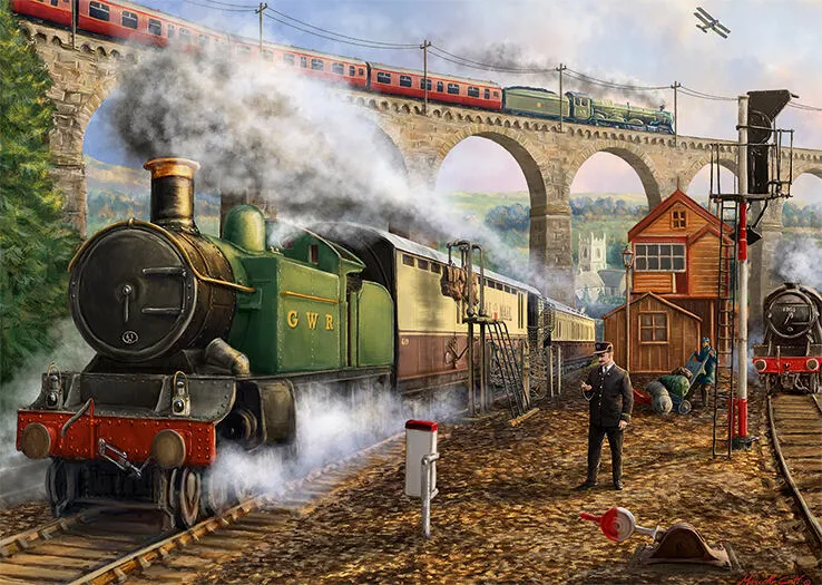 Jumbo Mail by Rail 2x500 Parça 11331 500 Parça Puzzle Thumbnail 2