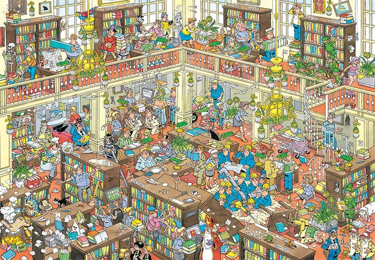 Jumbo The Library 2000 Parça 20030 Puzzle Thumbnail 2