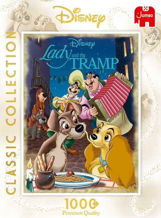 Jumbo Classic Collection - Lady & The Tramp 1000 Parça 19486 Puzzle Thumbnail 2