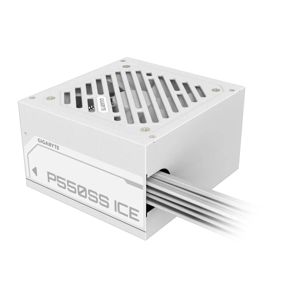 GIGABYTE P550SS ICE güç kaynağı ünitesi 550 W 20+4 pin ATX Beyaz Thumbnail 3