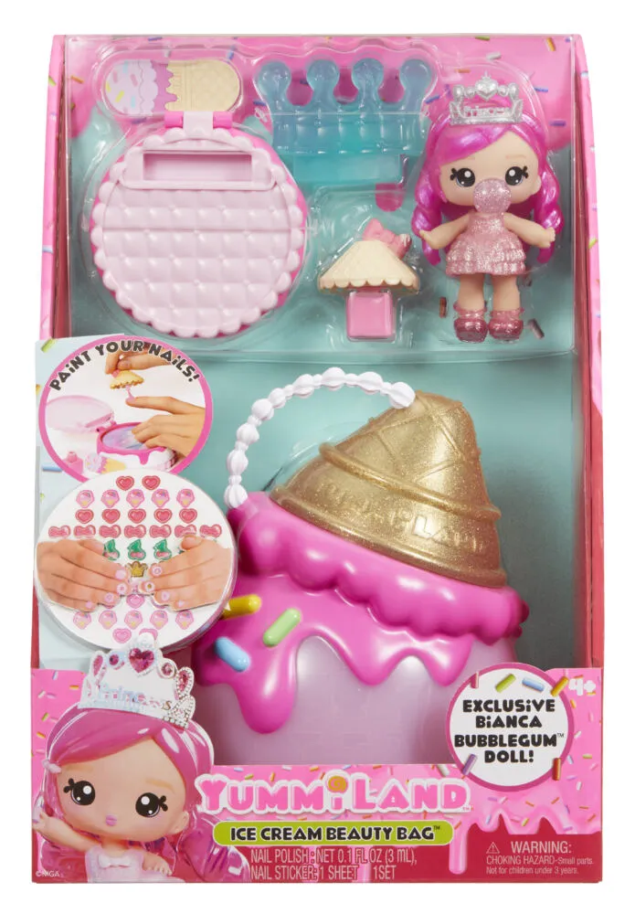 MGA Entertainment Yummiland Beauty Bag Playset + Lip Gloss Doll - Ice Cream Bag 546740-EUC Oyuncak Bebek Thumbnail 8