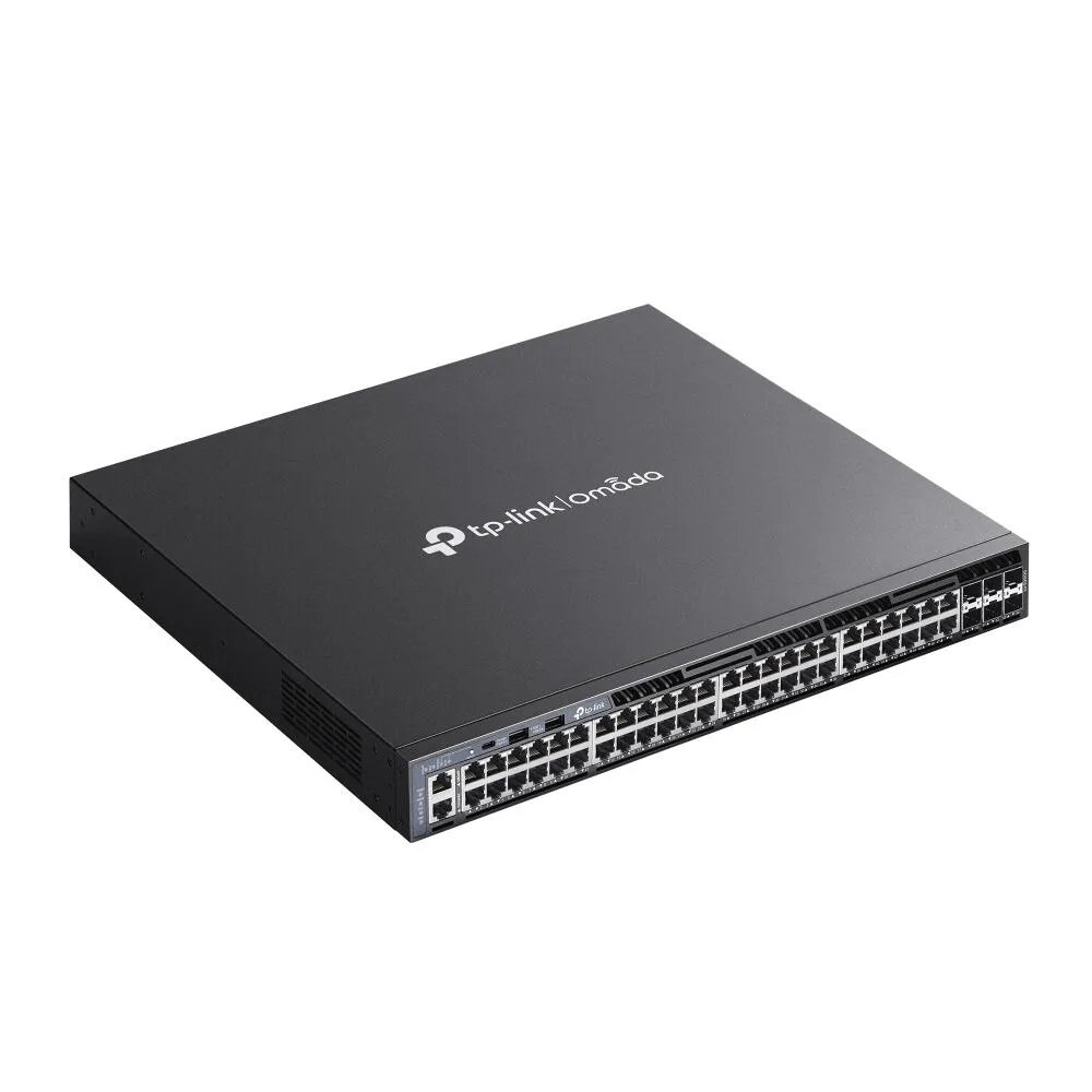 TP-Link Omada SG6654X Gözetilmiş L3 Gigabit Ethernet (10/100/1000) 1U Siyah Thumbnail 3