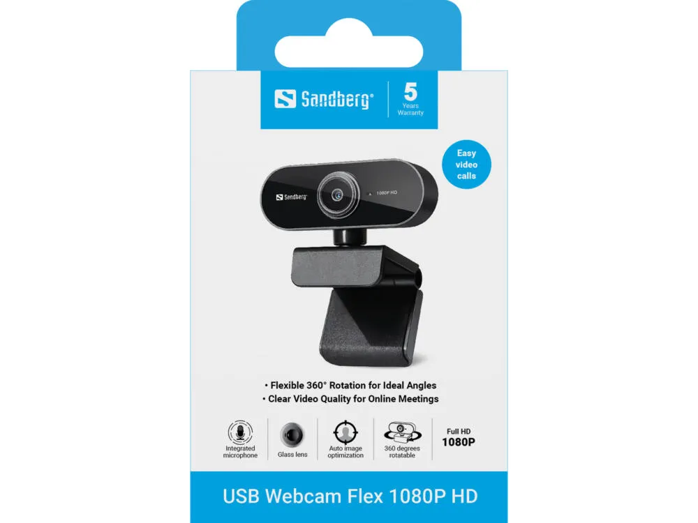 Sandberg USB Webcam Flex 1080P HD 133-97 Thumbnail 7