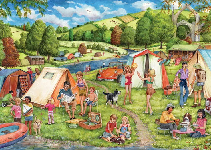 Jumbo Camping and Caravanning 2x500 Parça 11346 500 Parça Puzzle Thumbnail 2