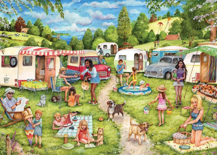 Jumbo Camping and Caravanning 2x500 Parça 11346 500 Parça Puzzle Thumbnail 5