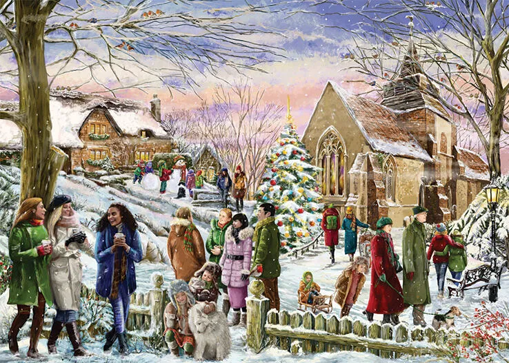 Jumbo Festive Village 1000 Parça 11352 Puzzle Thumbnail 1