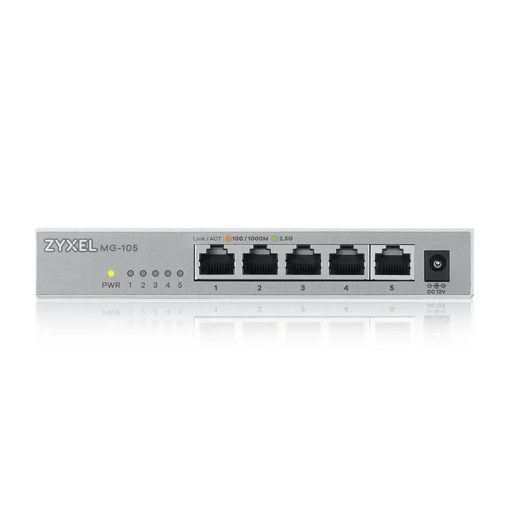 Zyxel XMG-105 Yönetilmeyen 2.5G Ethernet (100/1000/2500) Gri Switch