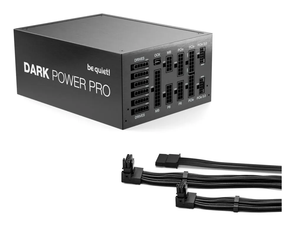 be quiet! Dark Power Pro 13 1600W güç kaynağı ünitesi 20+4 pin ATX Siyah Thumbnail 1