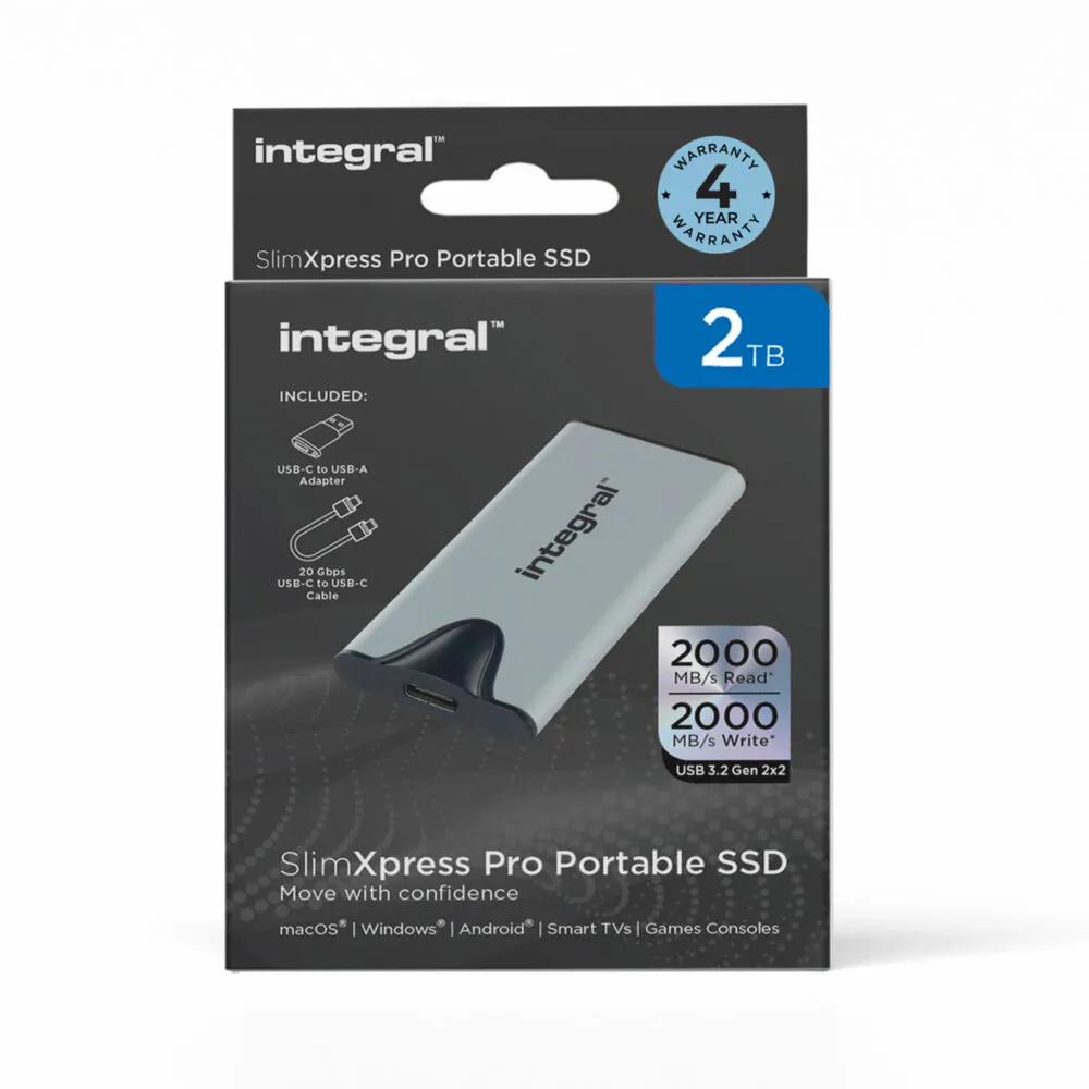 Integral SlimXpress Pro INSSD2TPORT3.2SLIMXS 2 TB SSD Thumbnail 1