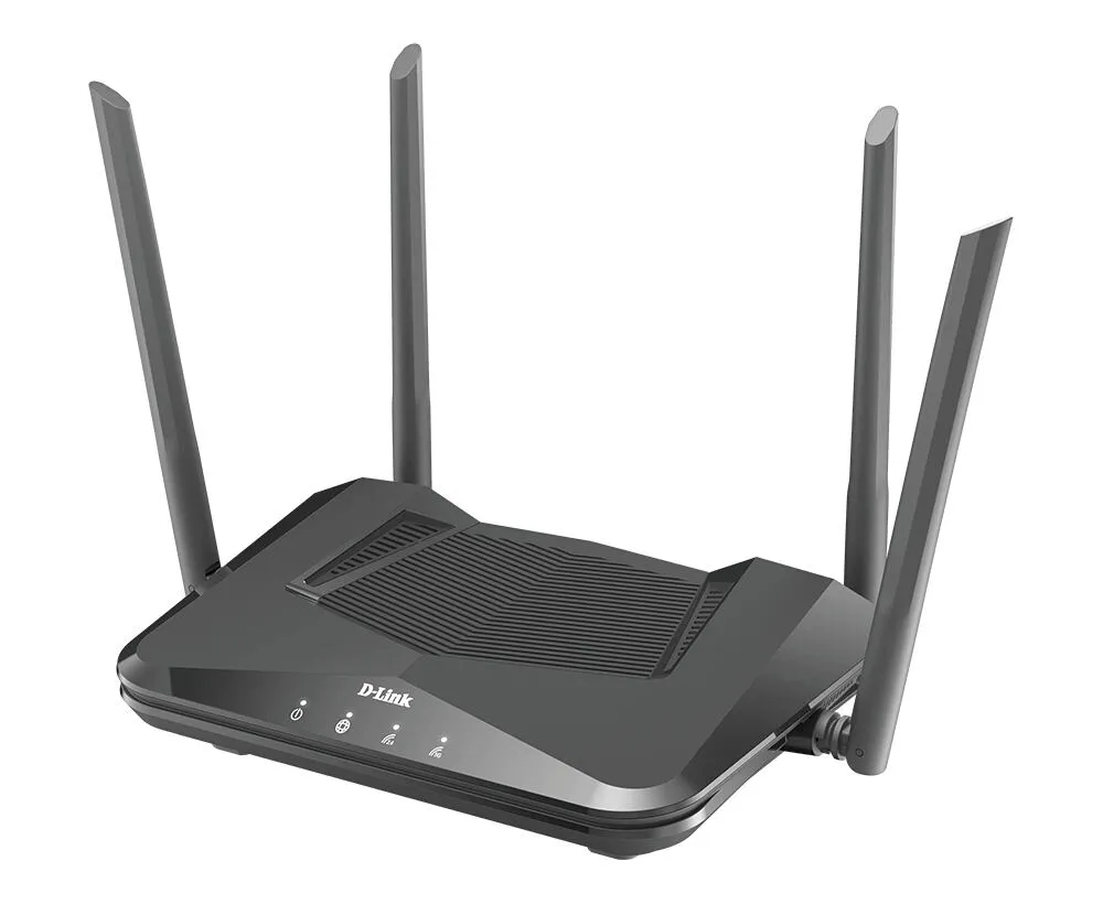 D-Link D Link AX1500 Mesh Wi Fi 6 kablosuz yönlendirici Gigabit Ethernet Çift bant (2,4 GHz / 5 GHz) Siyah Route