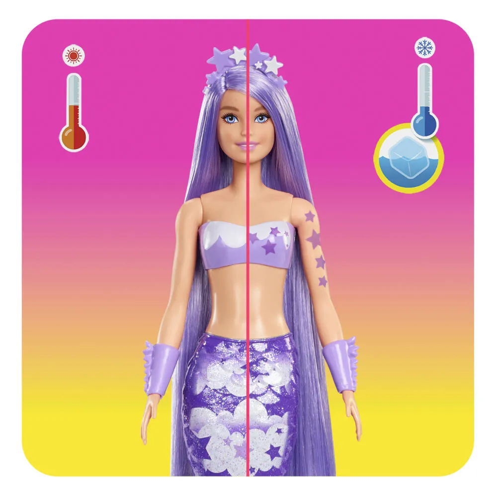 Barbie Mermaid HCC46 Color Reveal Oyuncak Bebek Thumbnail 9