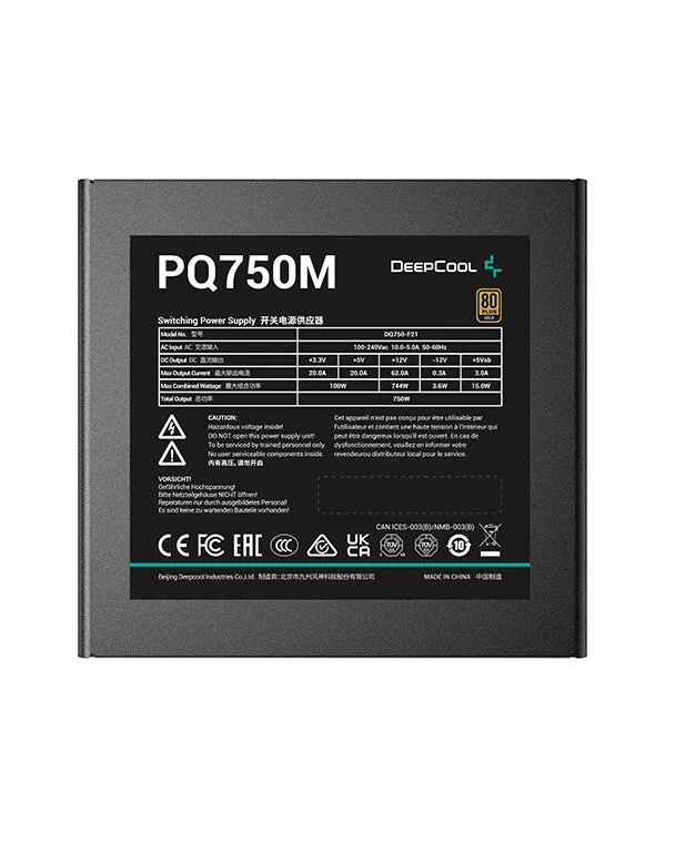 DeepCool PQ750M 750 W R-PQ750M-FA0B-AU 80 PLUS Gold ATX Güç Kaynağı Thumbnail 2