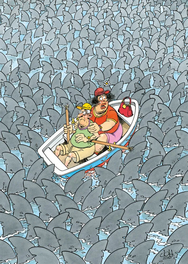 Jumbo Shark Mania 20089 500 Parça Puzzle Thumbnail 1