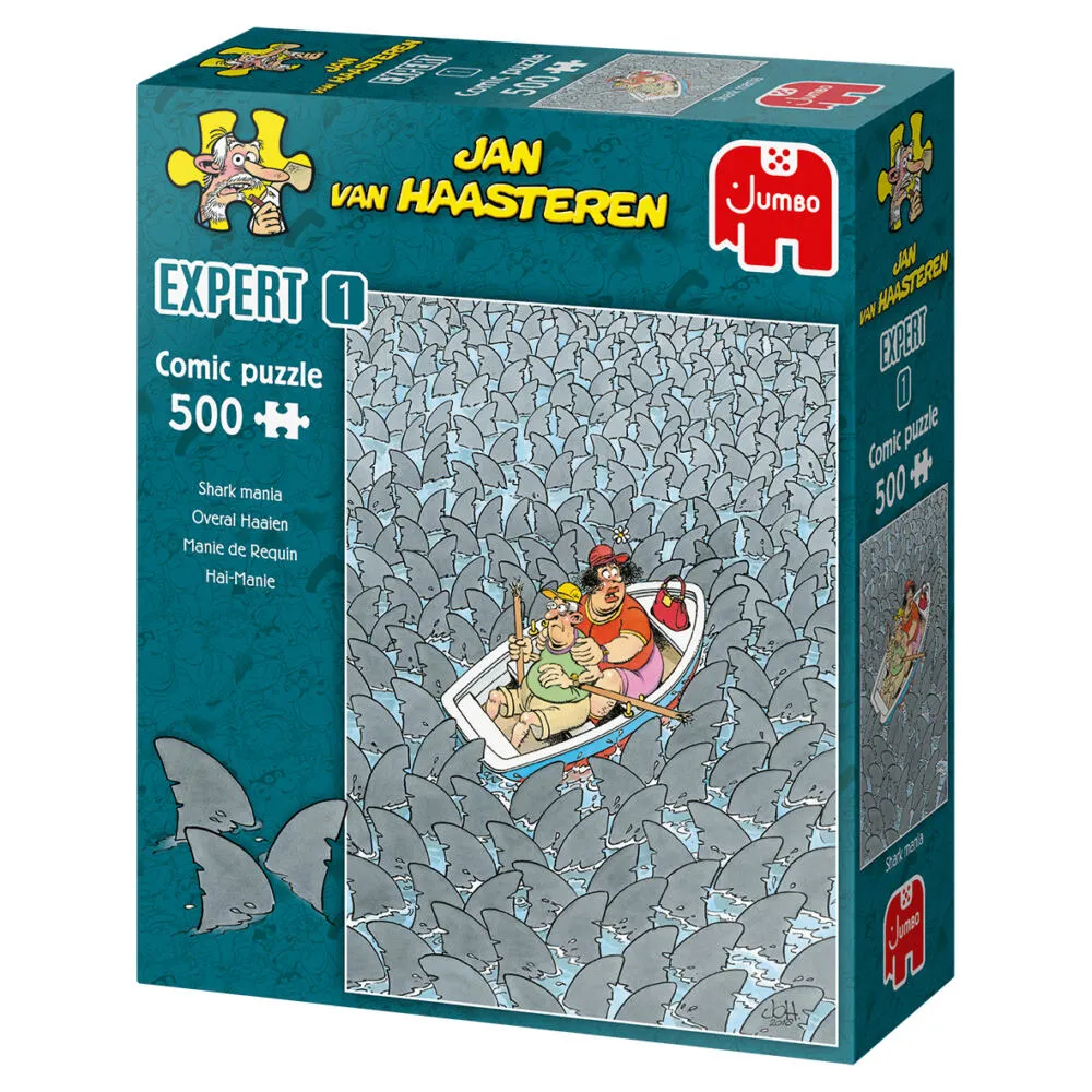 Jumbo Shark Mania 20089 500 Parça Puzzle Thumbnail 3