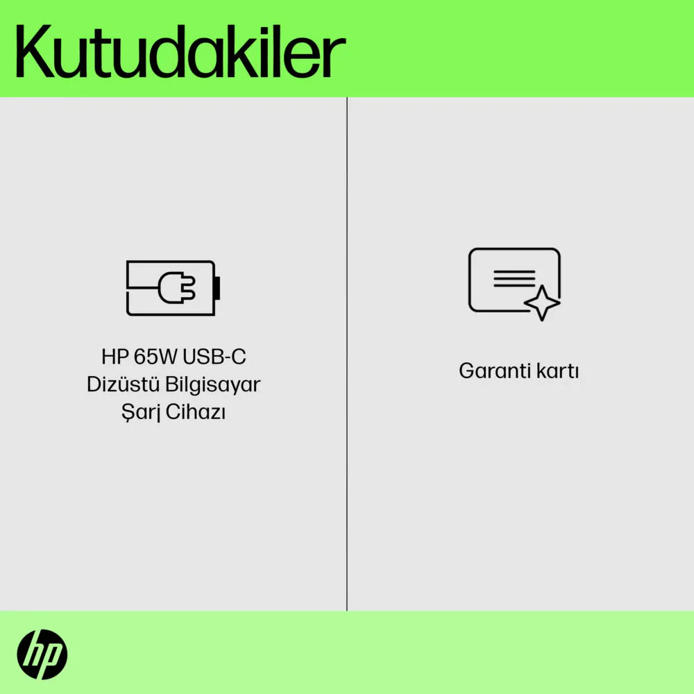 HP USB-C 65 W Dizüstü Bilgisayar Şarj Cihazı 671R2AA Thumbnail 1