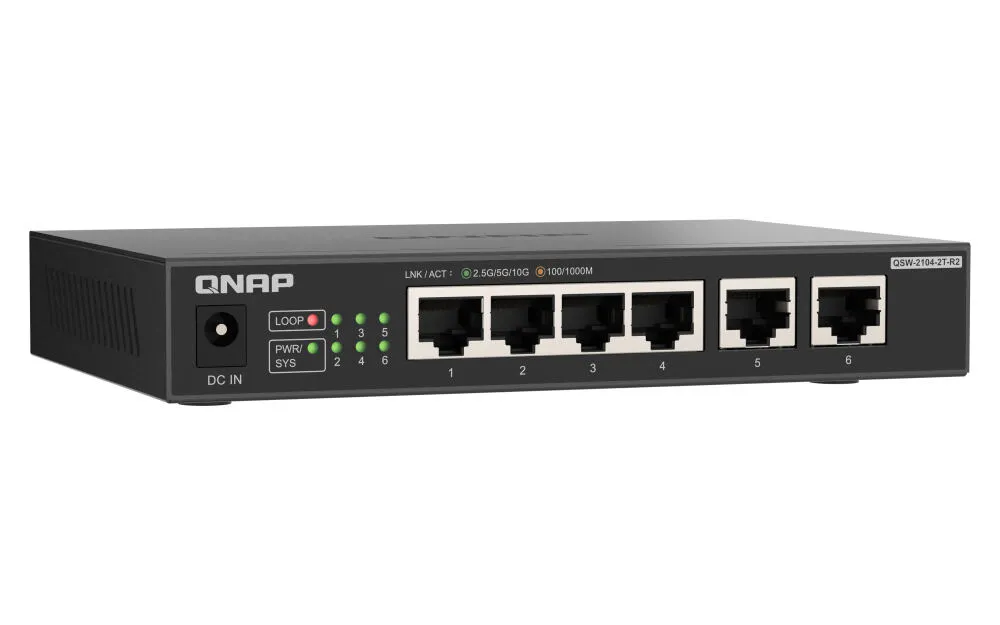 QNAP QSW-2104-2T-R2 Ağ Anahtarları Thumbnail 7