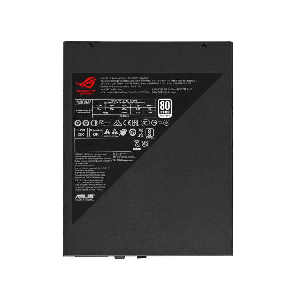 ASUS ROG THOR 1200W Platinum II 90YE00L0-B0NA00 80 PLUS ATX Güç Kaynağı Thumbnail 9