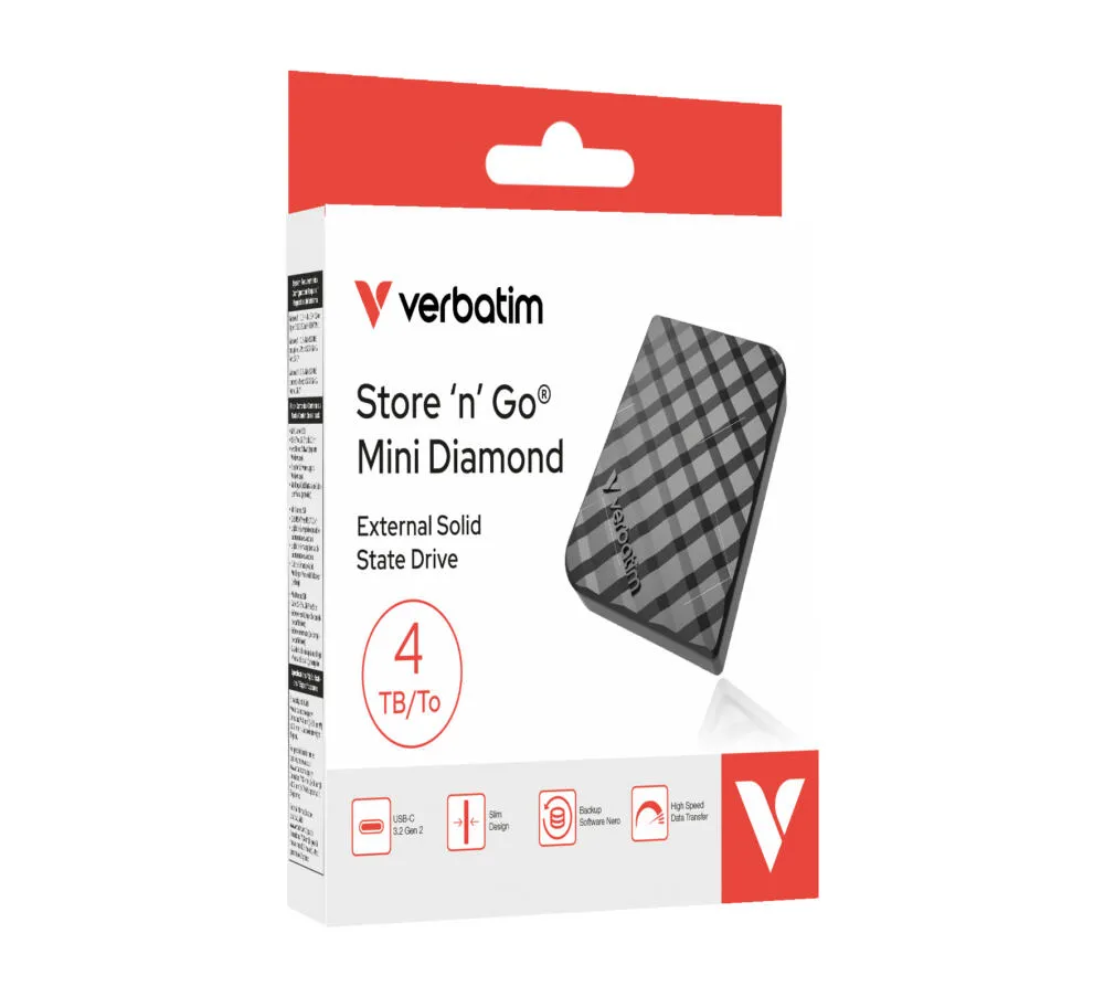 Verbatim Store 'n' Go Mini Diamond USB-C Black 32027 Thumbnail 2
