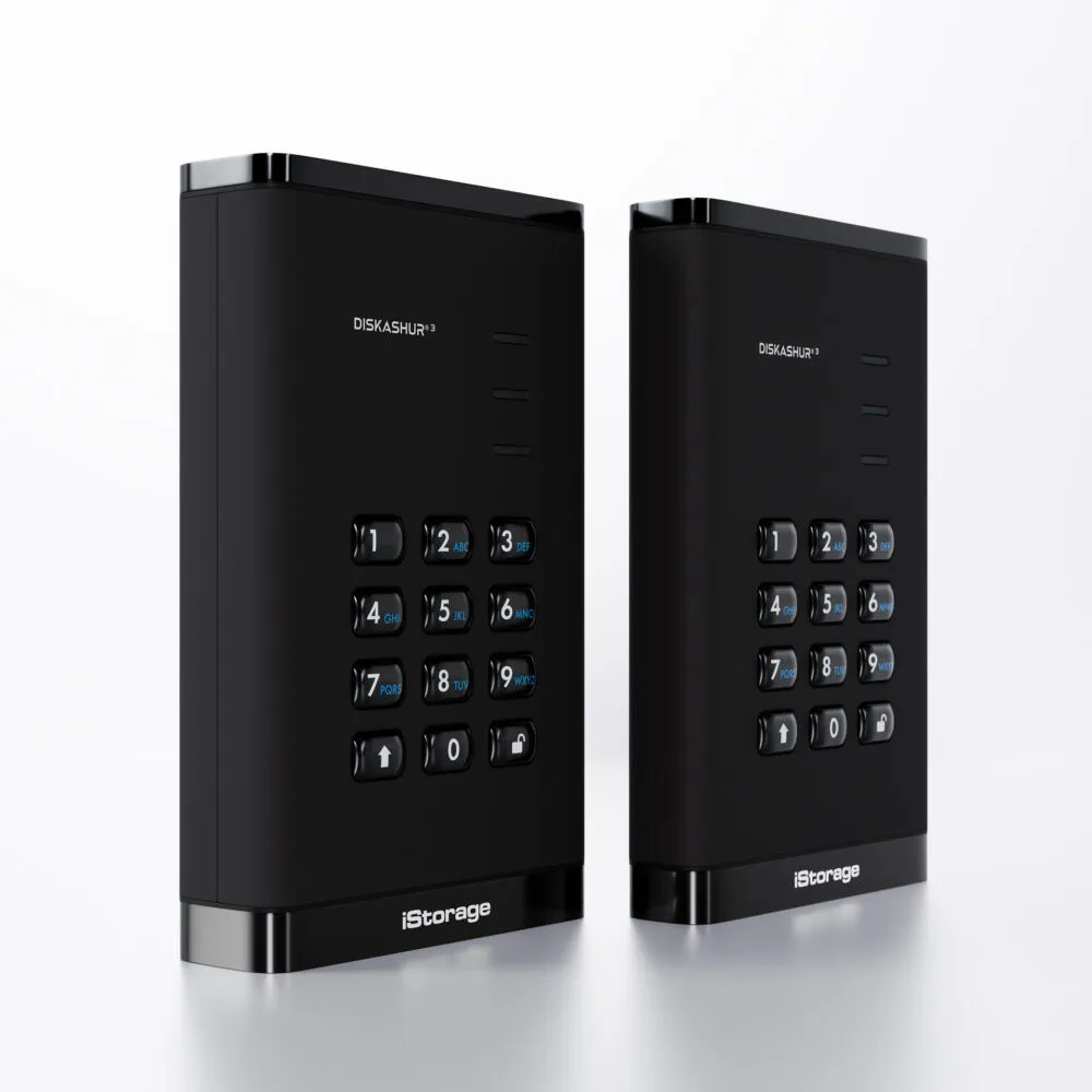 iStorage diskAshur3 HDD IS-DA3-256-5000-B 5 TB 2.5" USB 3.2 Taşınabilir Harici Hard Disk Thumbnail 9