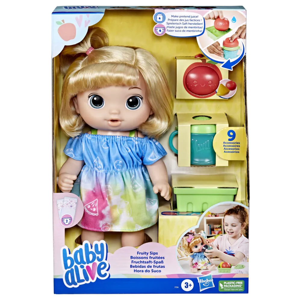 Baby Alive Meyveli Yudumlar Elma Sarı Saçlı Peluş Oyuncak
