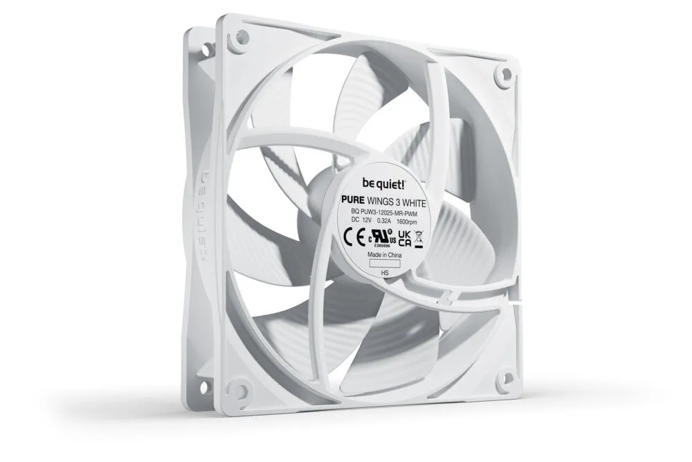 be quiet! Pure Wings 3 120mm PWM White BL110 Thumbnail 2