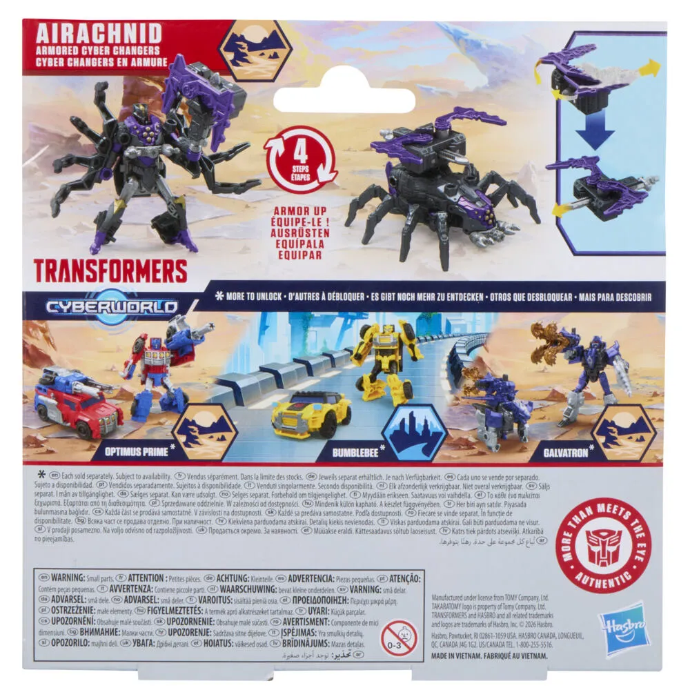 Hasbro Transformers CYBERWORLD Airachnid Zırhlı Cyber Changers Thumbnail 3