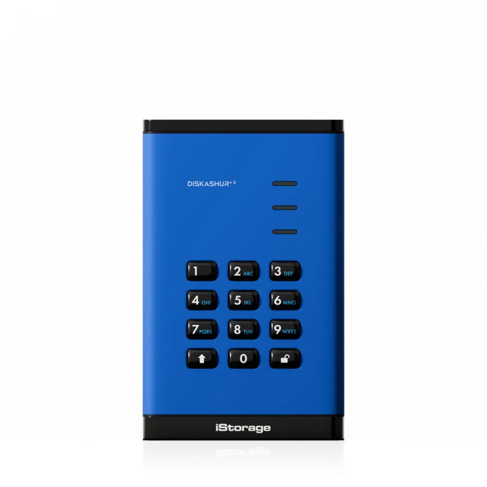 iStorage diskAshur3 HDD IS-DA3-256-2000-BE 2 TB 2.5" USB 3.2 Taşınabilir Harici Hard Disk Thumbnail 10