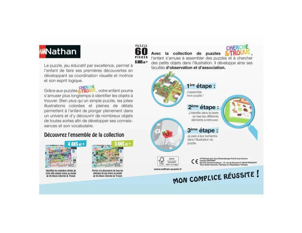 Nathan 86153 60 Parça Puzzle Thumbnail 1