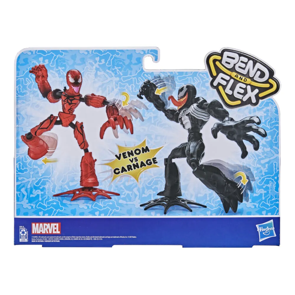 Hasbro Marvel Spider-Man Bend and Flex Venom Vs. Carnage F26925L0 2 Parça Oyuncak Figür Thumbnail 3