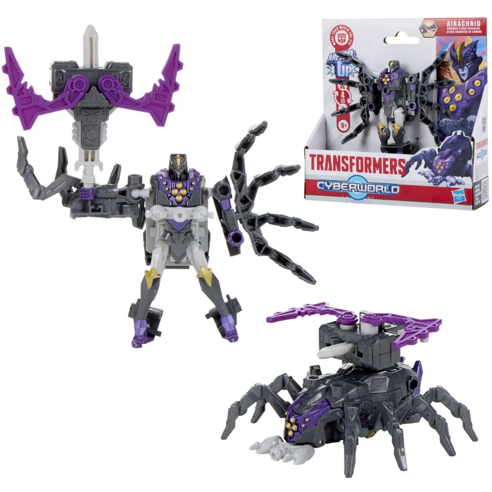 Hasbro Transformers CYBERWORLD Airachnid Zırhlı Cyber Changers Thumbnail 2