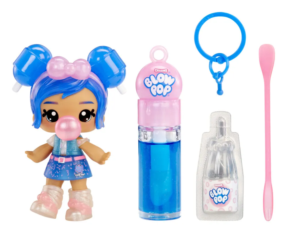 MGA Entertainment Yummiland Lip Gloss Doll- Licensed Sweets- Blue Raspberry Blow Pop 545989-EUC Oyuncak Bebek Thumbnail 4