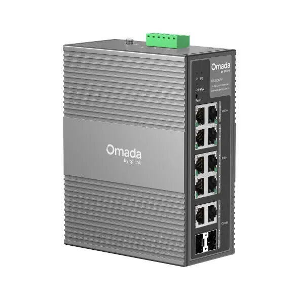 TP-Link Omada IES210GPP(UN) ağ anahtarı Gözetilmiş Gigabit Ethernet (10/100/1000) Ethernet üzerinden güç desteği (PoE) DIN rail Gri Switch