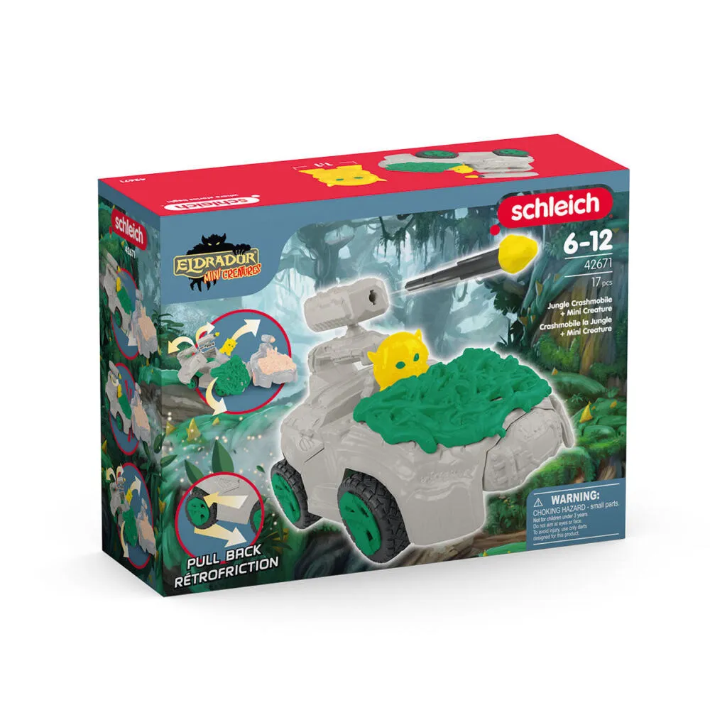 schleich 42671 Robots / Mini Creatures, Jungle World, Crashmobil 17 Parça Oyuncak Figür Thumbnail 10