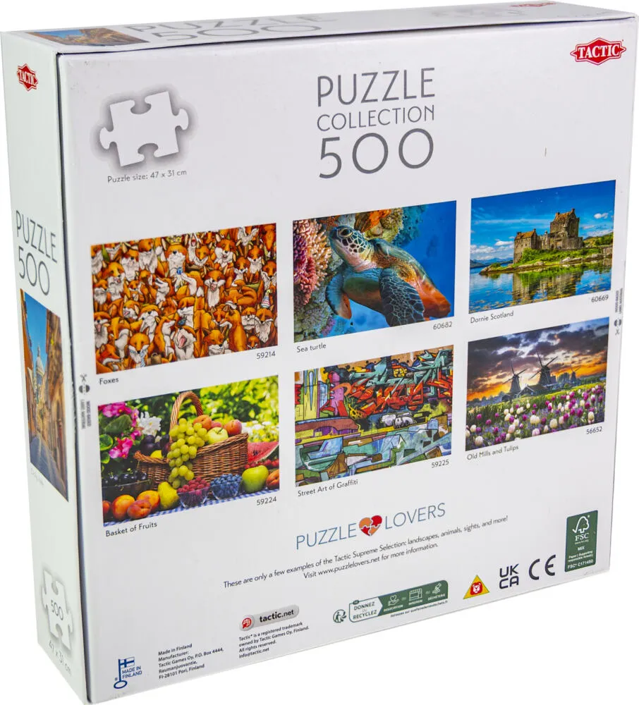 Tactic Lovers Sicily Italy Yapboz 500 adet Şehir Puzzle