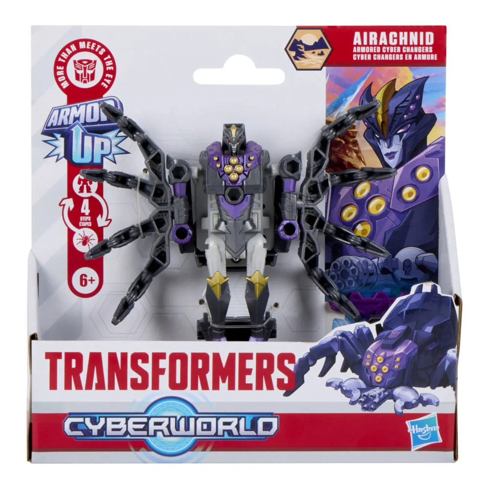 Hasbro Transformers CYBERWORLD Airachnid Zırhlı Cyber Changers Figür Oyuncak