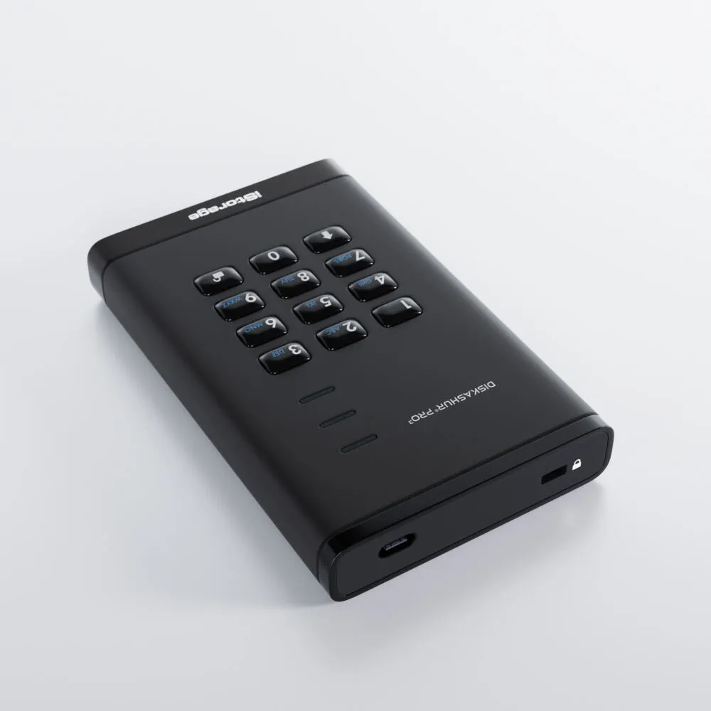 iStorage diskAshur PRO3 HDD IS-DAP3-256-1000-F 1 TB USB 3.2 Harici Hard Disk Thumbnail 3