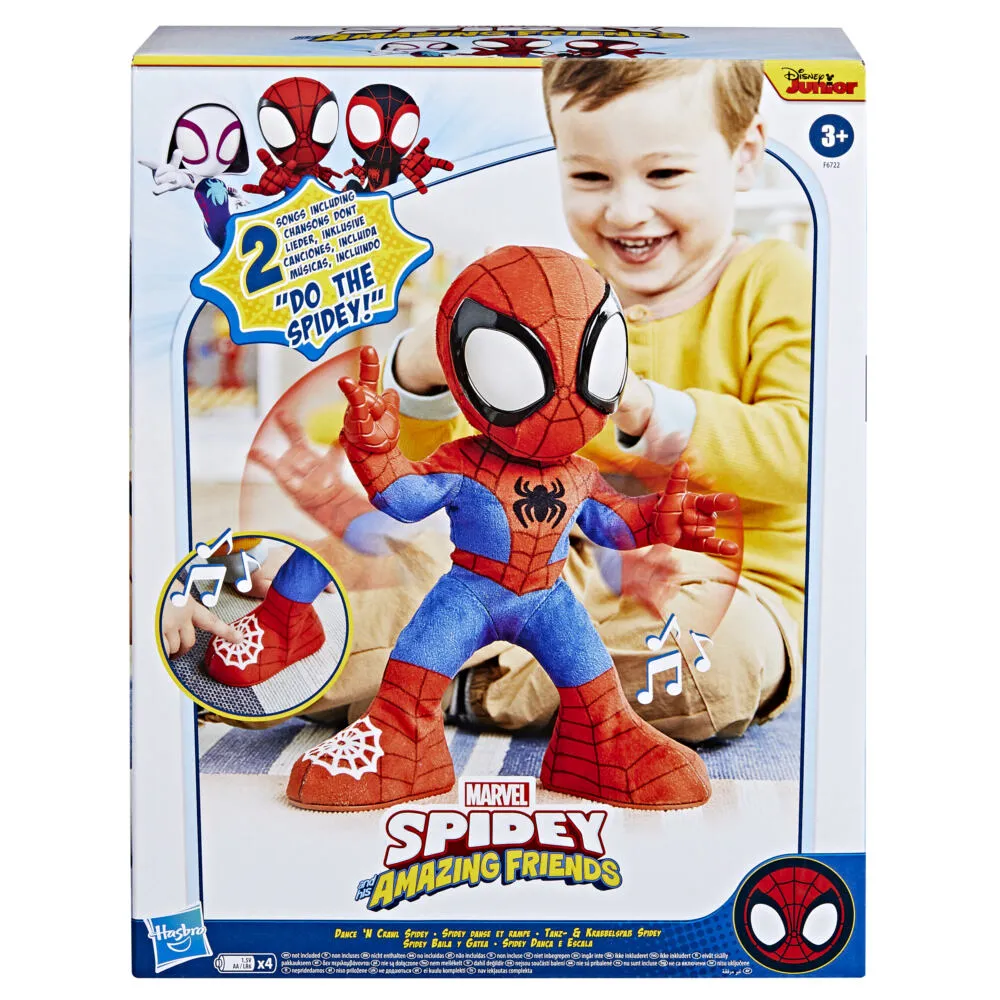 Hasbro Marvel Spidey and His Amazing Friends Dans Eden ve Sürünen Spidey Peluş Oyuncak